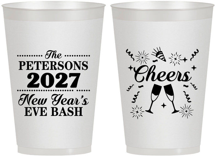 Personalized New Years 12 oz Frosted Cups - 2027 Cheers | 170017