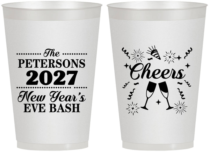 Personalized New Years 12 oz Frosted Cups - 2027 Cheers | 170017