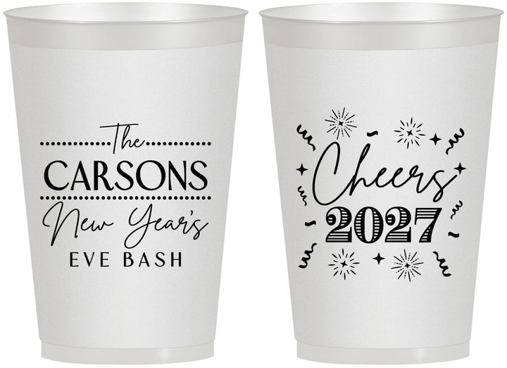 Personalized New Years 12 oz Frosted Cups - 2027 Cheers | 170018