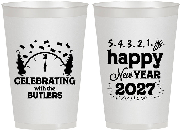 Personalized New Years 12 oz Frosted Cups - 2027 Countdown | 170021