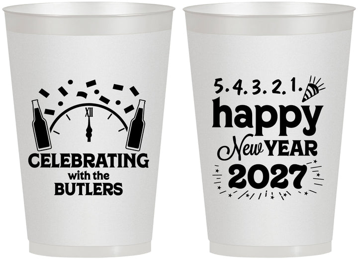 Personalized New Years 12 oz Frosted Cups - 2027 Countdown | 170021