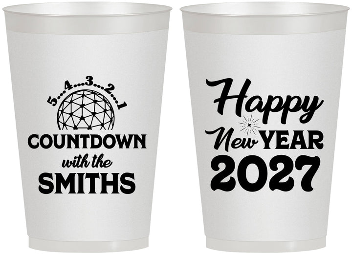 Personalized New Years 12 oz Frosted Cups - 2027 Countdown | 170026