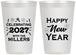 Personalized New Years 12 oz Frosted Cups - 2027 Nye Confetti | 170028