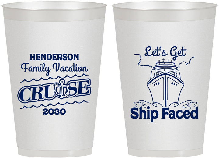 Personalized Family Vacation 12 oz Frosted Cups - Cruise | 180038