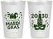 Personalized Mardi Gras 12 oz Frosted Cups - New Orleans | 190003