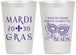 Personalized Mardi Gras 12 oz Frosted Cups - Nola New Orleans | 190006