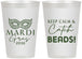 Personalized Mardi Gras 12 oz Frosted Cups - Beads Nola | 190007