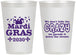 Personalized Mardi Gras 12 oz Frosted Cups - Fleur De Lis | 190009