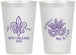 Personalized Mardi Gras 12 oz Frosted Cups - Fleur De Lis | 190010