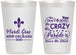 Personalized Mardi Gras 12 oz Frosted Cups - Fleur De Lis | 190013