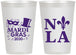 Personalized Mardi Gras 12 oz Frosted Cups - Nola Fleur De Lis | 190014