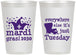 Personalized Mardi Gras 12 oz Frosted Cups - Nola New Orleans | 190016