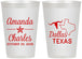 Personalized Wedding 12 oz Frosted Cups - Texas | 192