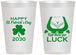 Personalized St Patricks Day 12 oz Frosted Cups - Clover Irish | 200008