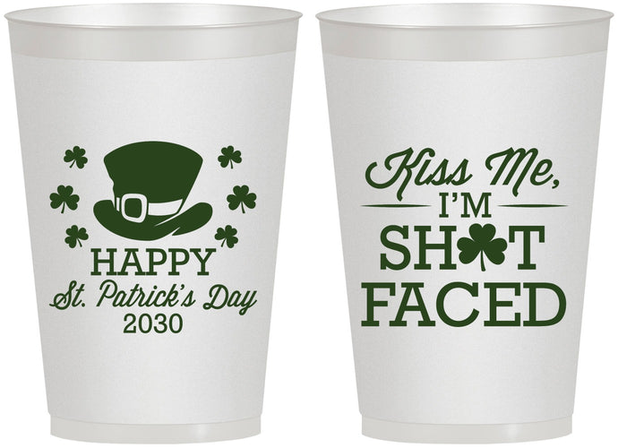 Personalized St Patricks Day 12 oz Frosted Cups - Leprechaun | 200009