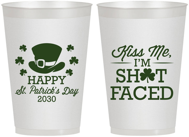Personalized St Patricks Day 12 oz Frosted Cups - Leprechaun | 200009