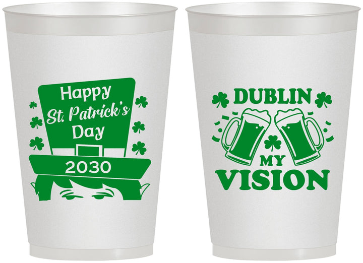 Personalized St Patricks Day 12 oz Frosted Cups - Dublin My Vision | 200016