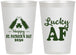 Personalized St Patricks Day 12 oz Frosted Cups - Lucky Af | 200017