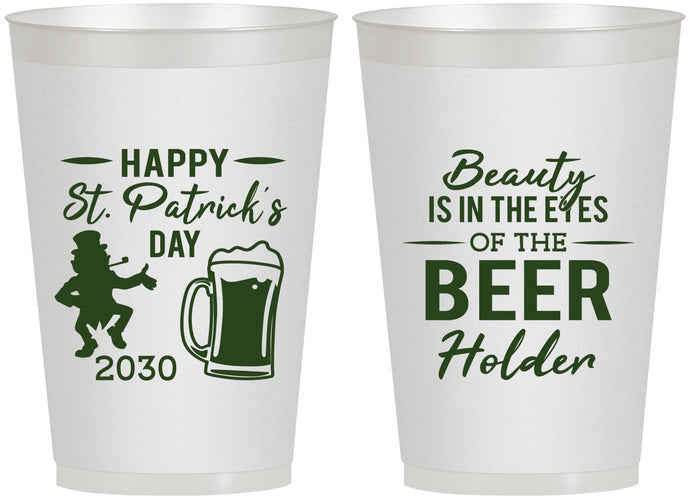 Personalized St Patricks Day 12 oz Frosted Cups - Leprechaun | 200019