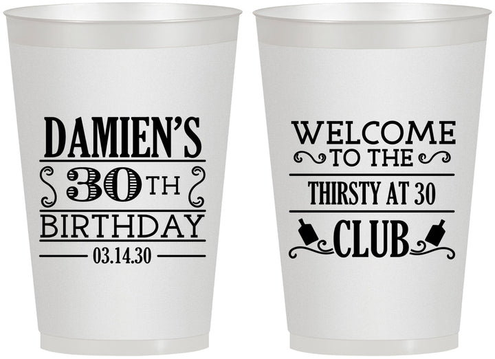 Personalized Birthday 12 oz Frosted Cups - 30th | 20016