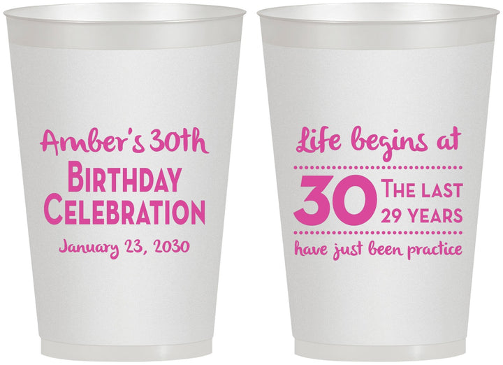 Personalized Birthday 12 oz Frosted Cups - 30th The Last 29 Years | 20019
