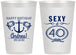 Personalized Birthday 12 oz Frosted Cups - Sexy At 40 | 20027