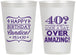 Personalized Birthday 12 oz Frosted Cups - 40th | 20044