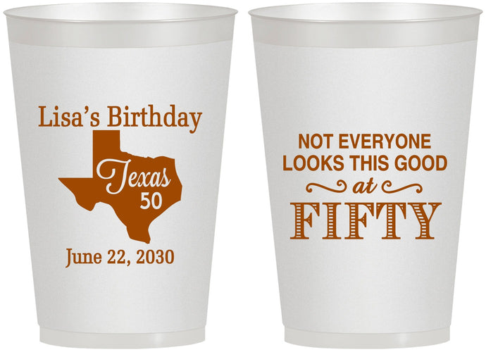 Personalized Birthday 12 oz Frosted Cups - 50th | 20051