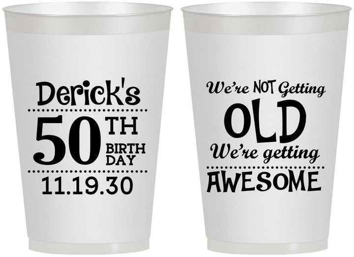 Personalized Birthday 12 oz Frosted Cups - 50th | 20052