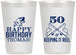 Personalized Birthday 12 oz Frosted Cups - 50th Keeping It Reel | 20066