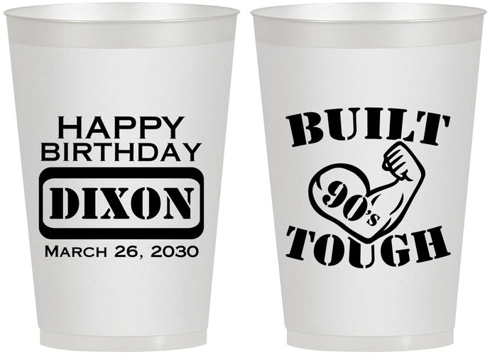 Personalized Birthday 12 oz Frosted Cups - Built Tough | 20078