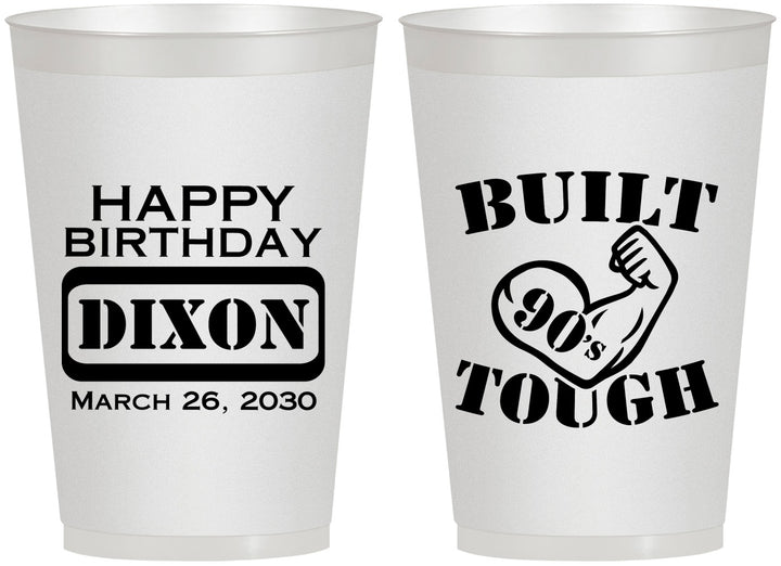Personalized Birthday 12 oz Frosted Cups - Built Tough | 20078