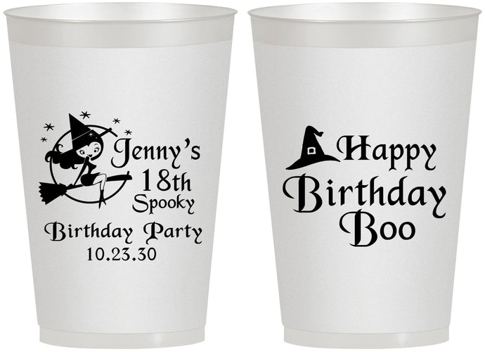 Personalized Birthday 12 oz Frosted Cups - 18th Halloween | 20081