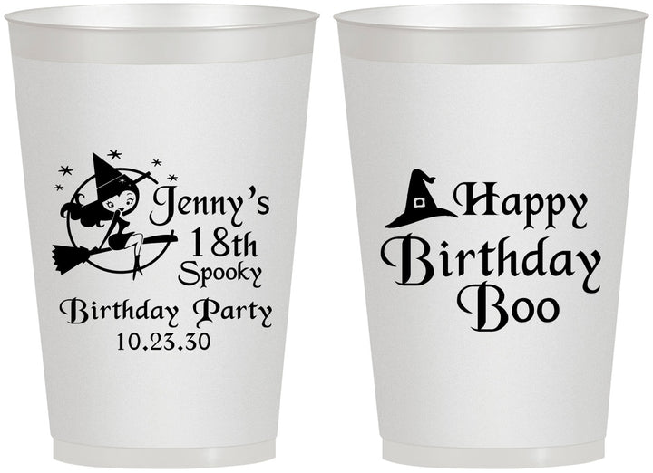 Personalized Birthday 12 oz Frosted Cups - 18th Halloween | 20081