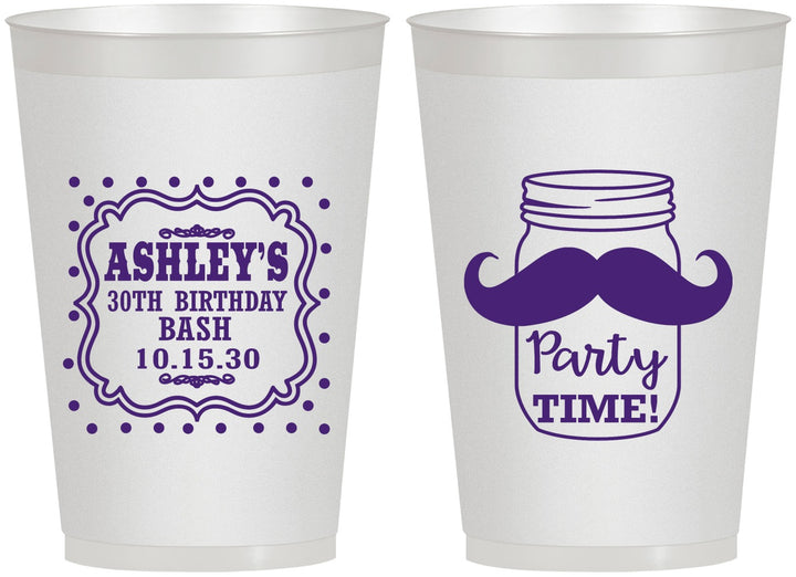 Personalized Birthday 12 oz Frosted Cups - 20th | 20096