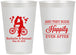 Personalized Wedding 12 oz Frosted Cups - Happily Ever After Bicycle | 201
