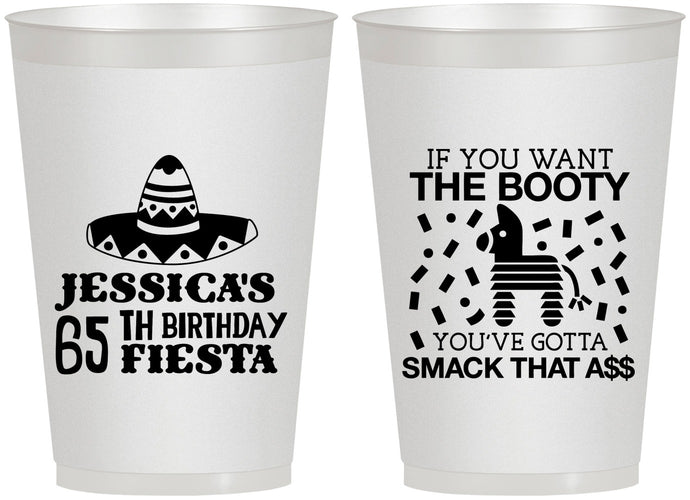 Personalized Birthday 12 oz Frosted Cups - 65th Mexico | 20108