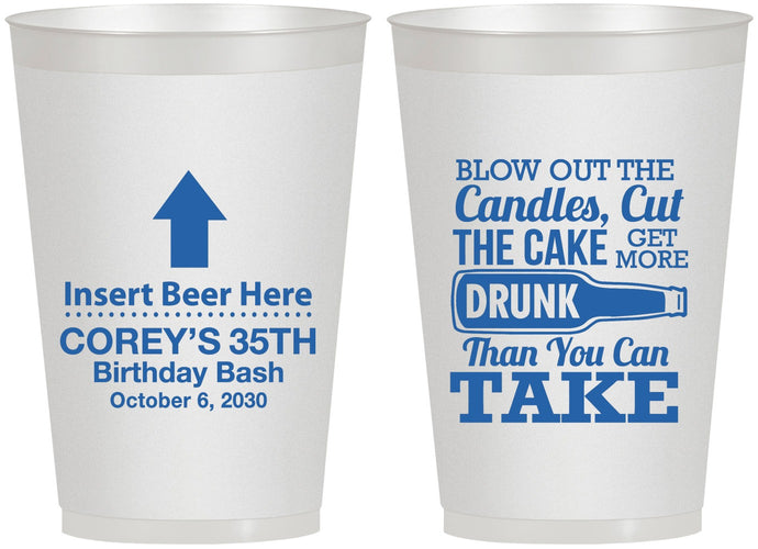 Personalized Birthday 12 oz Frosted Cups - 35th | 20111