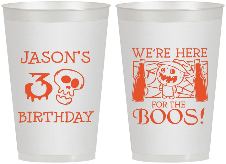 Personalized Birthday 12 oz Frosted Cups - 30th Halloween | 20112