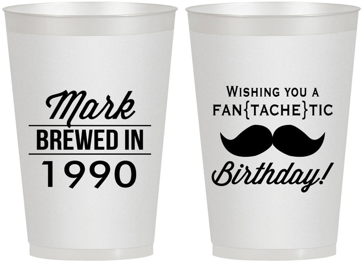 Personalized Birthday 12 oz Frosted Cups - 40th | 20119