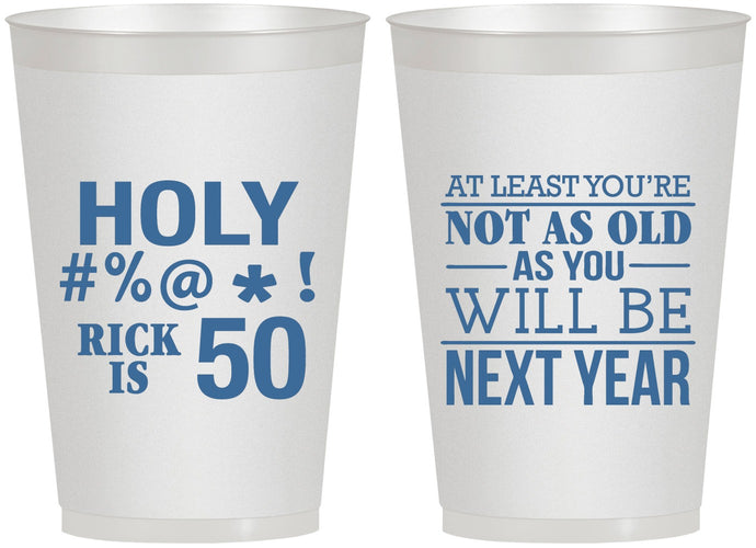 Personalized Birthday 12 oz Frosted Cups - 50th | 20120