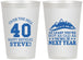 Personalized Birthday 12 oz Frosted Cups - 40th Over The Hill | 20123