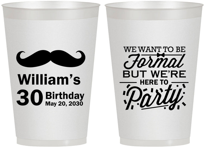 Personalized Birthday 12 oz Frosted Cups - 30th | 20132