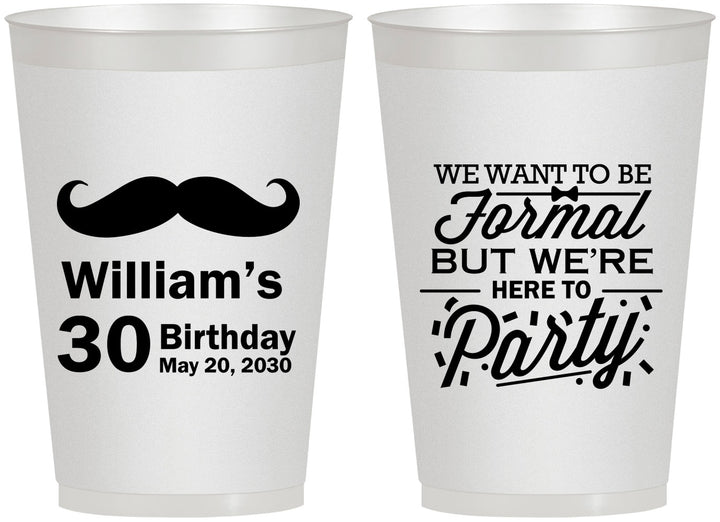 Personalized Birthday 12 oz Frosted Cups - 30th | 20132