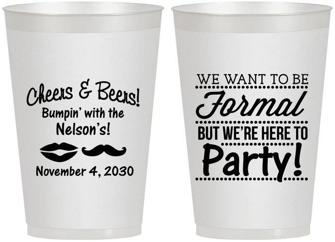 Personalized Birthday 12 oz Frosted Cups - Cheers Beers Formal | 20133