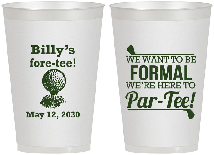 Personalized Birthday 12 oz Frosted Cups - 40th Golf | 20134