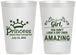 Personalized Birthday 12 oz Frosted Cups - 40th Princess | 20152