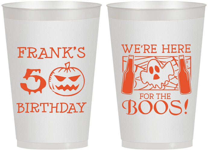 Personalized Birthday 12 oz Frosted Cups - 50th Halloween | 20157