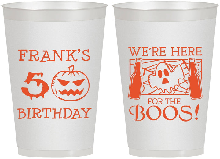 Personalized Birthday 12 oz Frosted Cups - 50th Halloween | 20157
