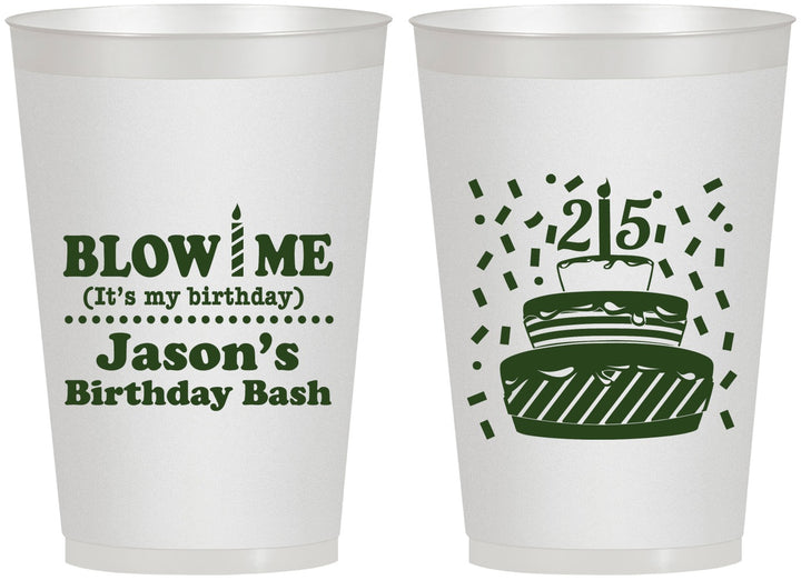 Personalized Birthday 12 oz Frosted Cups - 25th | 20169